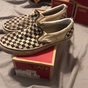Worn out checkers vans